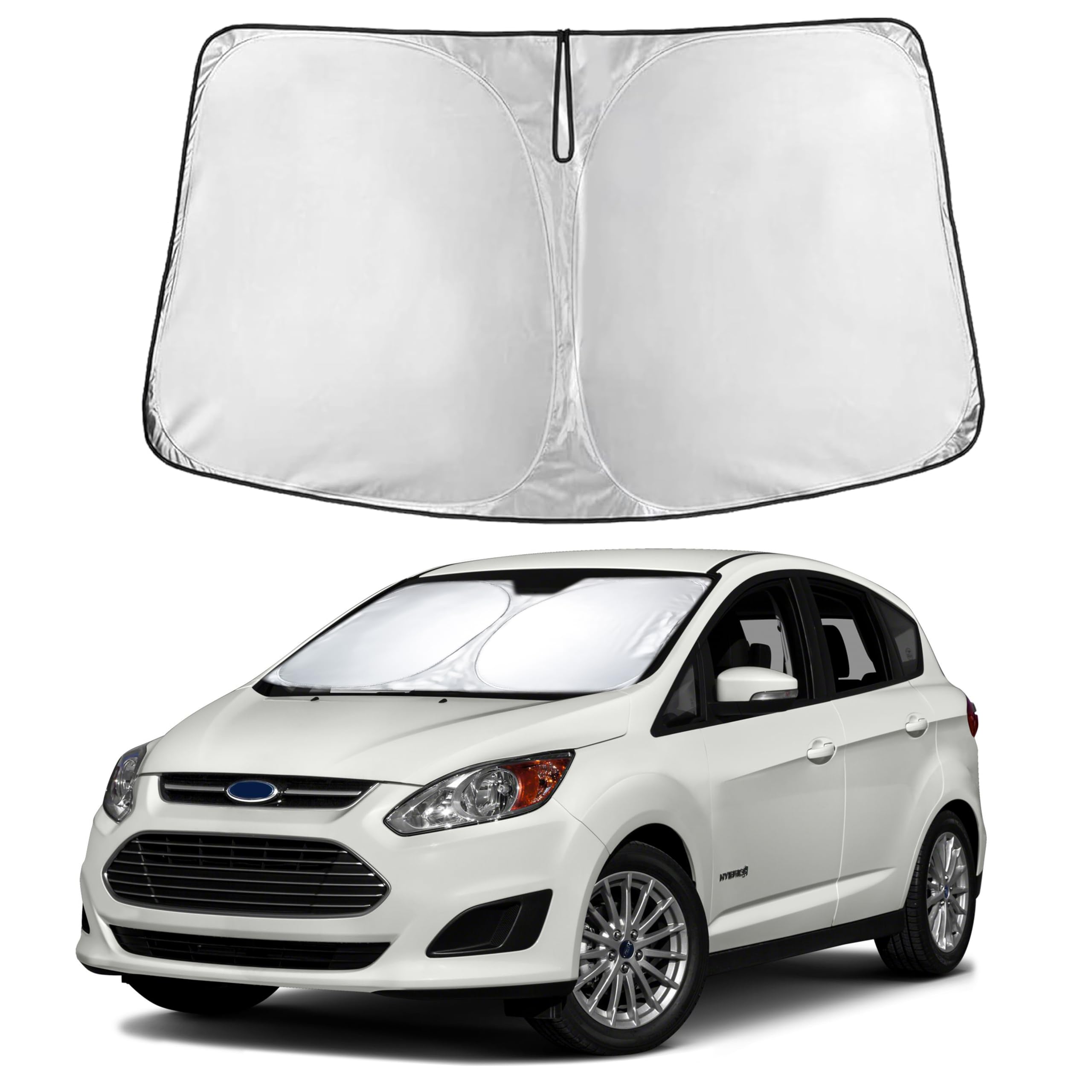 EcoNour Windshield Sunshade Compatible for Ford C-Max 2013-2017 2018 2019