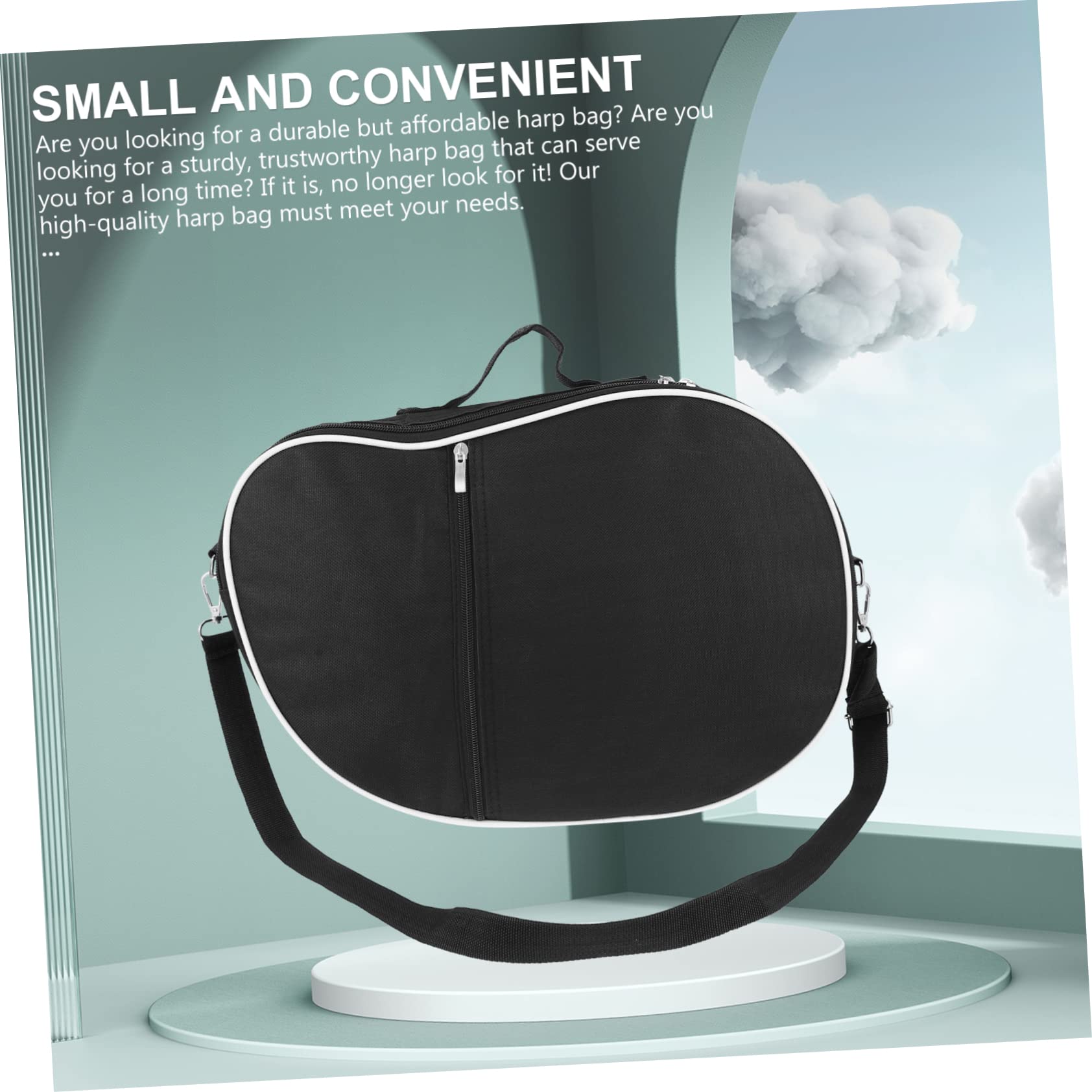 HEMOTON Sturdy Harp Bag Lyre Harp Carrying Case Portable Handle Easy Cleaning and Maintenance Compact Storage