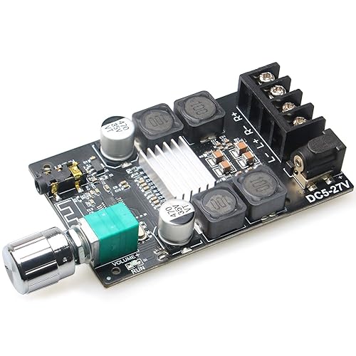 Miniatura 4 de 50W+50W Bluetooth 5.0 Amplificador, 100W Audio Amp Board Dual Channel DC8-24V, fácil instalación y contraseña sin contraseña, conexión al teléfono