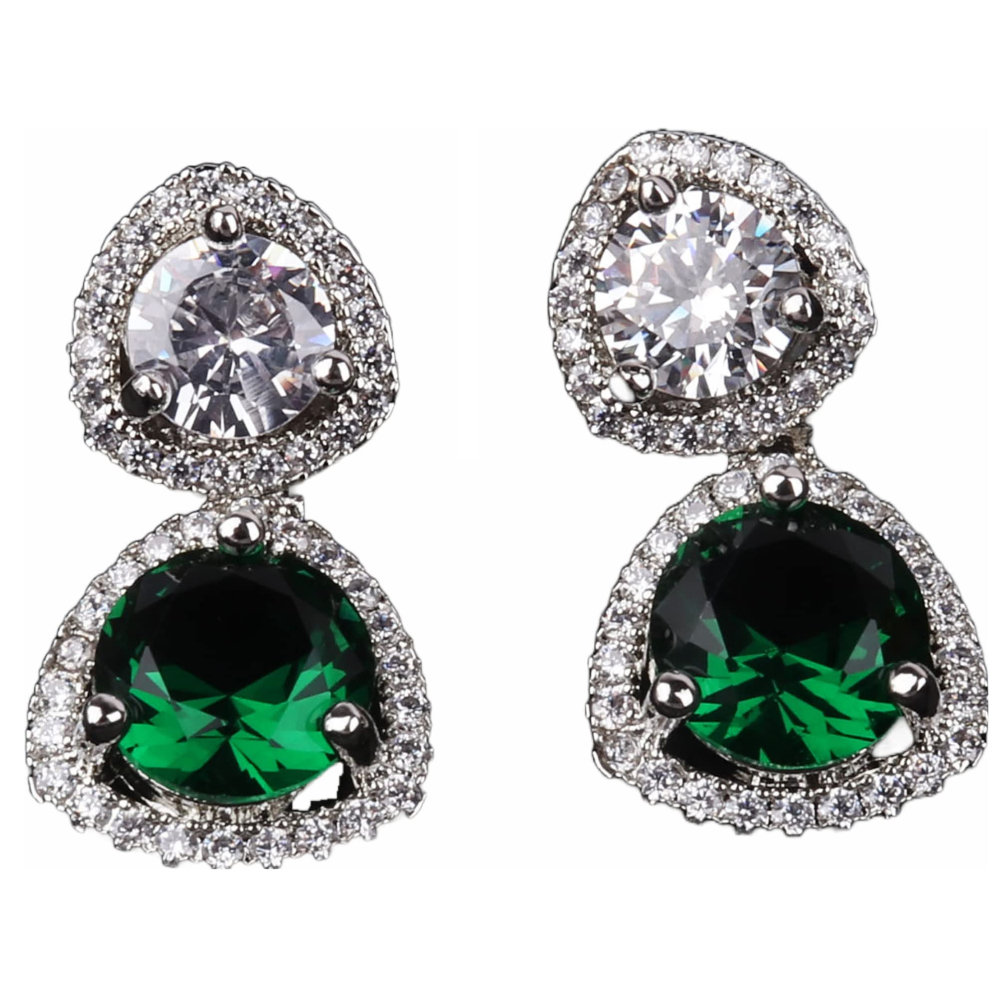 MIRANATriangle Two Step Colored Earrings