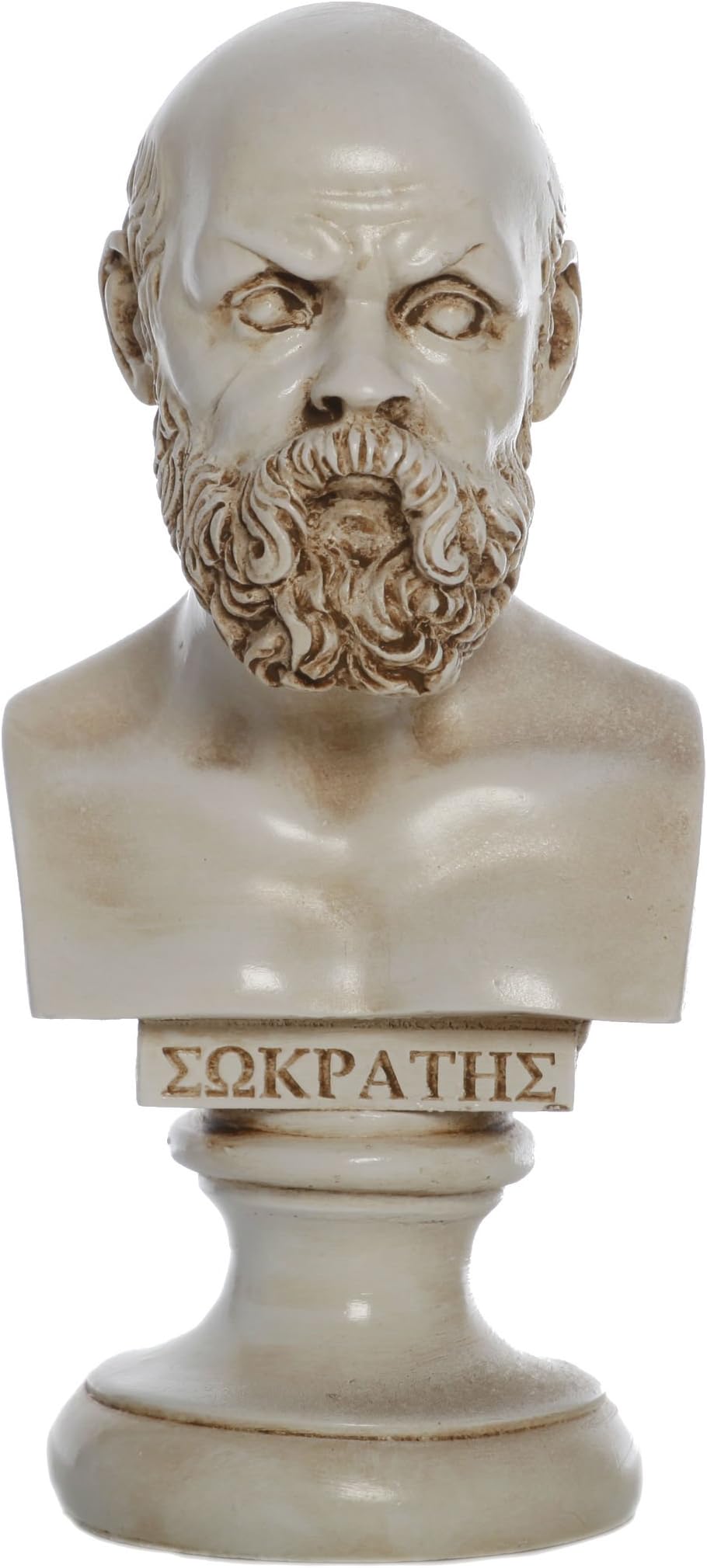 AMA Epictetus Socrates Bust Statue with Round Base (Version 1)
