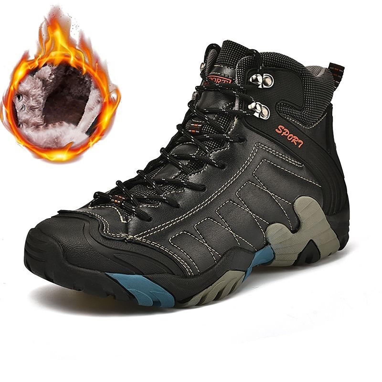 Botas de senderismo para hombre, ligeras, antideslizantes, cálidas