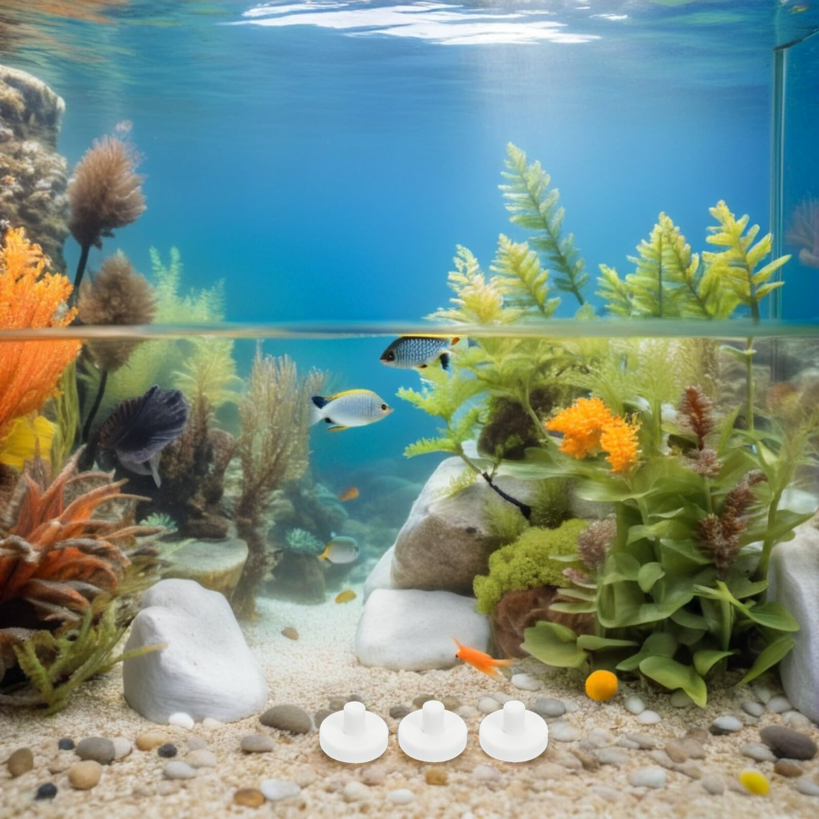 SHINEOFI Keramik Korallenhalter 60 Stück T Förmige Korallenbasis für Aquarien Meerwasser Korallenständer Langlebig Stabil für Korallenzucht