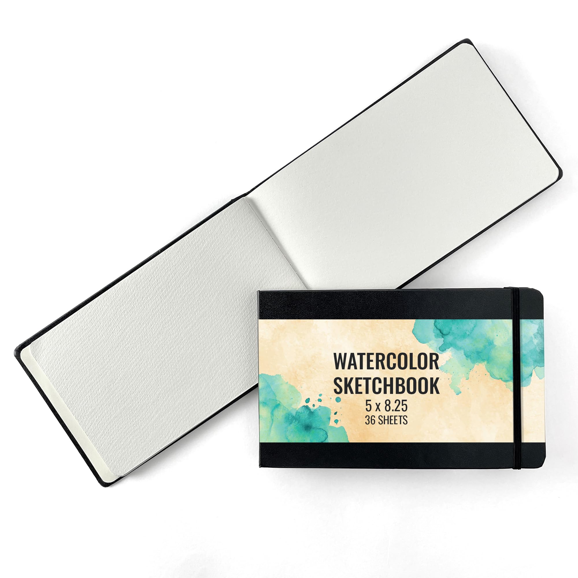 ArtSkills Watercolor Journal for Painting, 200 GSM Sketchbook with Watercolor Paper, 36 5” x 8.25” Sheets