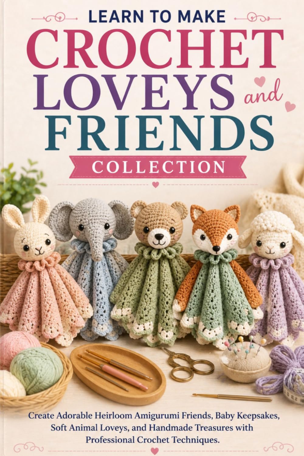 Learn to Make Crochet Loveys and Friends Collection: Create Adorable Heirloom Amigurumi Friends, Baby Keepsakes, Soft Animal Loveys, and Handmade Treasures with Professional Crochet Techniques