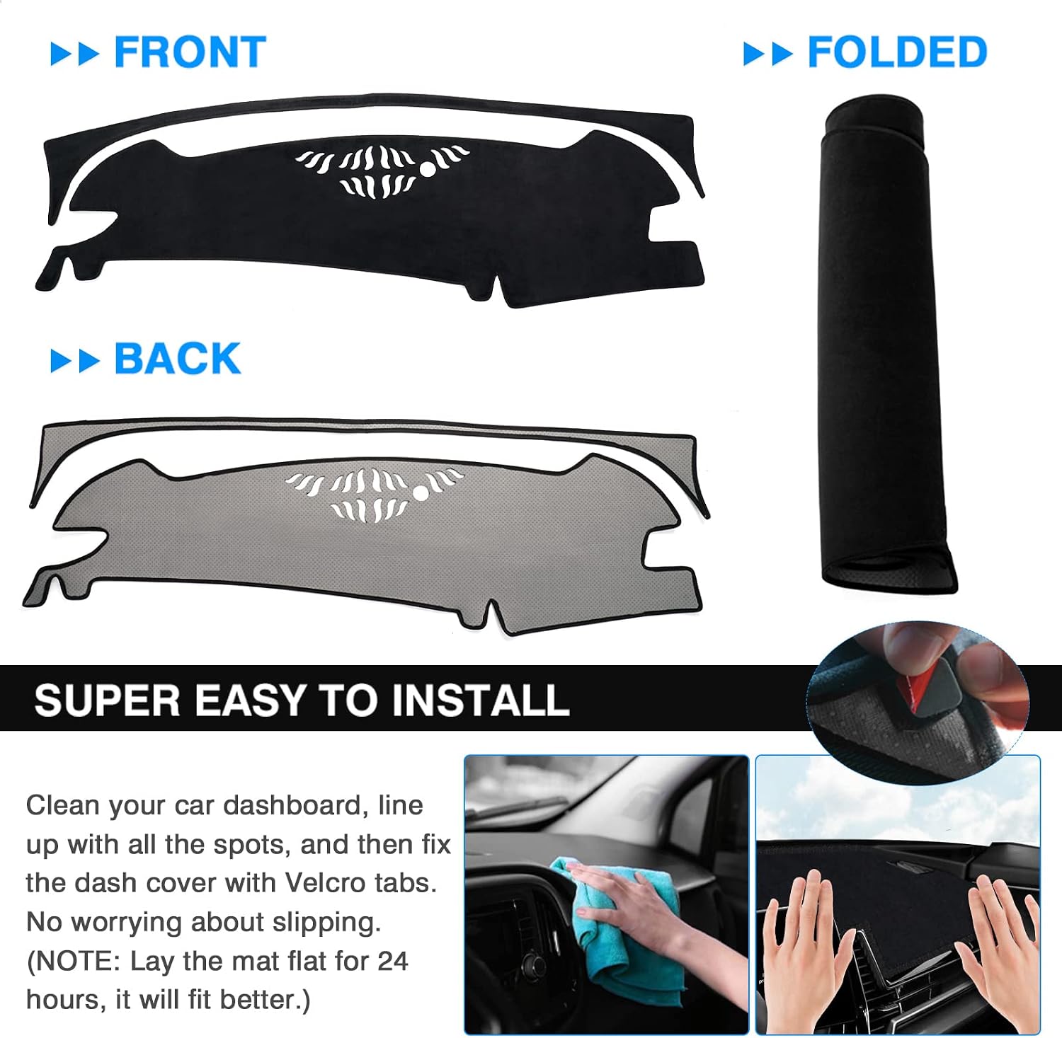  Dashboard Cover Mat for 2023 2024 2025 Kia Sportage Accessories Dash Cover Flannel Dash Mat Sunshade Glare UV Rays Protector thumbnail
