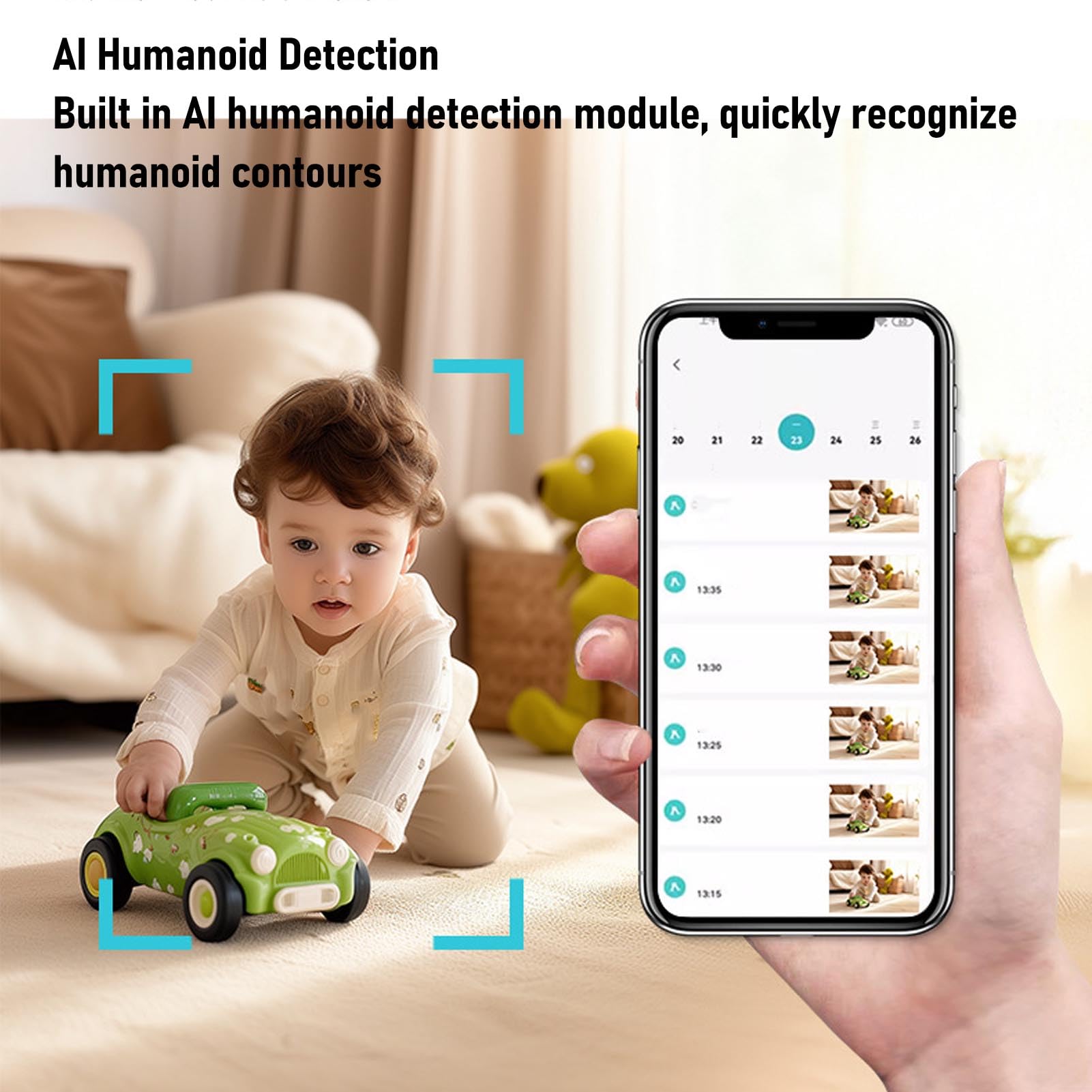 Sxhlseller Camera da Videochiamata a 2 Vie, Fotocamera Full HD Smart Security con Screening da 2,8 Pollici e Tracciamento di Movimento AI, Telecamere Wireless per Tata per Casa Interno