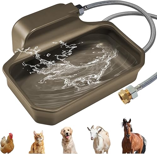 Dispensador automático de agua para perros, 1 galón, comedero de agua para mascotas al aire libre para perros, ganado, pollo, llenado automático,