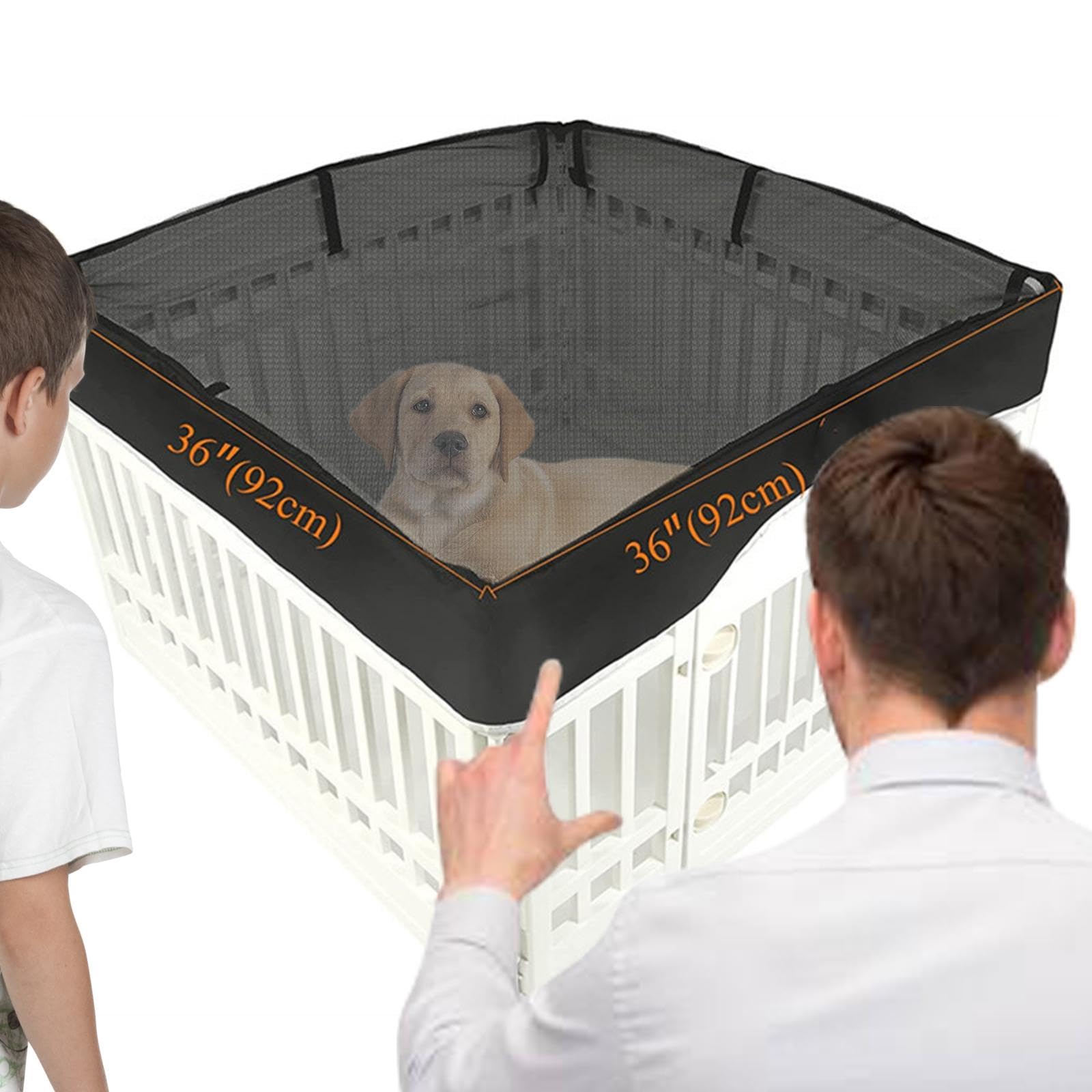 perfk Copertura per Box per Cani, Copertura Superiore Universale Resistente e Impermeabile per Cani Resistente al Sole per Box per Cani in Metallo, 36 Pollici