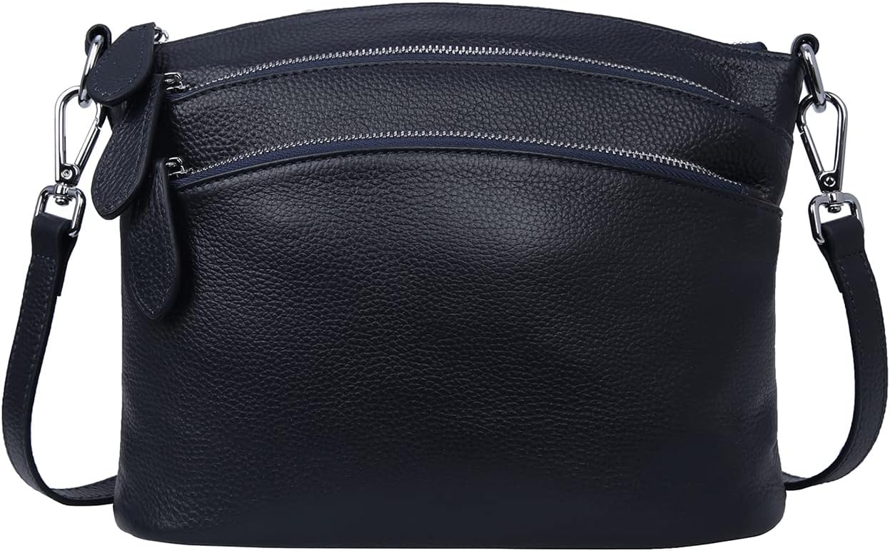 HESHE Leather Crossbody Bags Purses for Women Small Functional Multi Pocket Cross Body Purses Shoulder Satchel Handbags HESHE Leather Crossbody Bags Purses for Women Small Functional Multi Pocket Cross Body Purses Shoulder Satchel Handbags