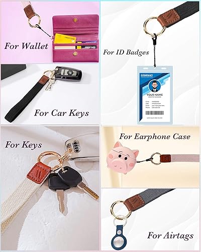 Miniatura 7 de Llavero de pulsera para mujer, cordón elástico para muñeca, funda de teléfono, cartera, tarjetas de identificación
