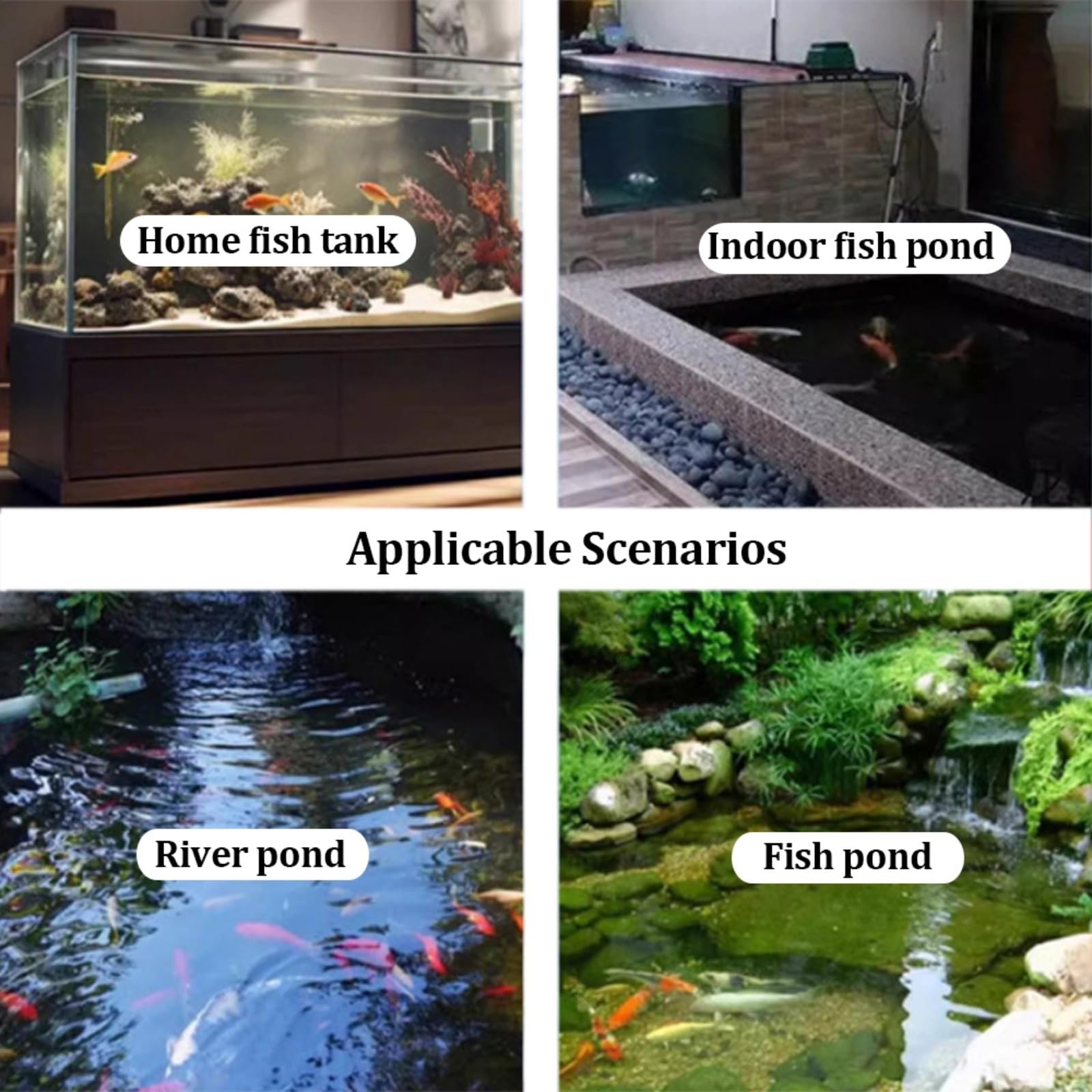 Filtro per acquario a 3 strati con flusso regolabile, sistema di filtraggio ad alto fatturato per stagni Koi e acquari