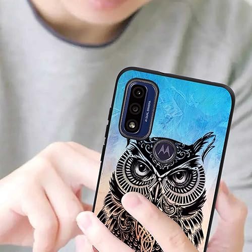 Miniatura 3 de Compatible con Motorola Moto G Pure Owl Animal Case, diseño de búho azul para Moto Case Niñas, Mujeres Hombres, Funda protectora a prueba de golpes