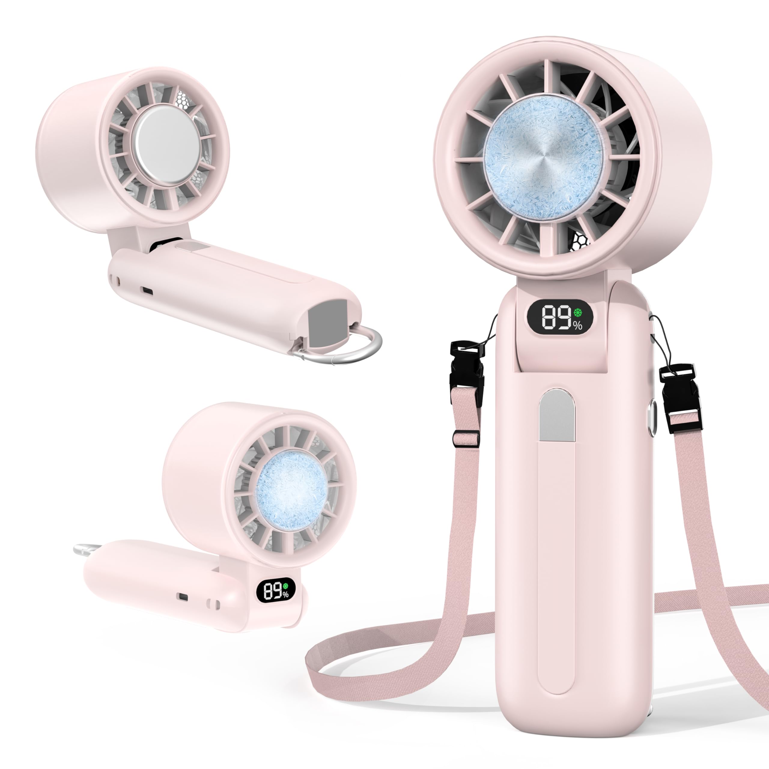 Amazon.co.jp: ハンディファン 冷却プレート搭載【100段階風力調整可能