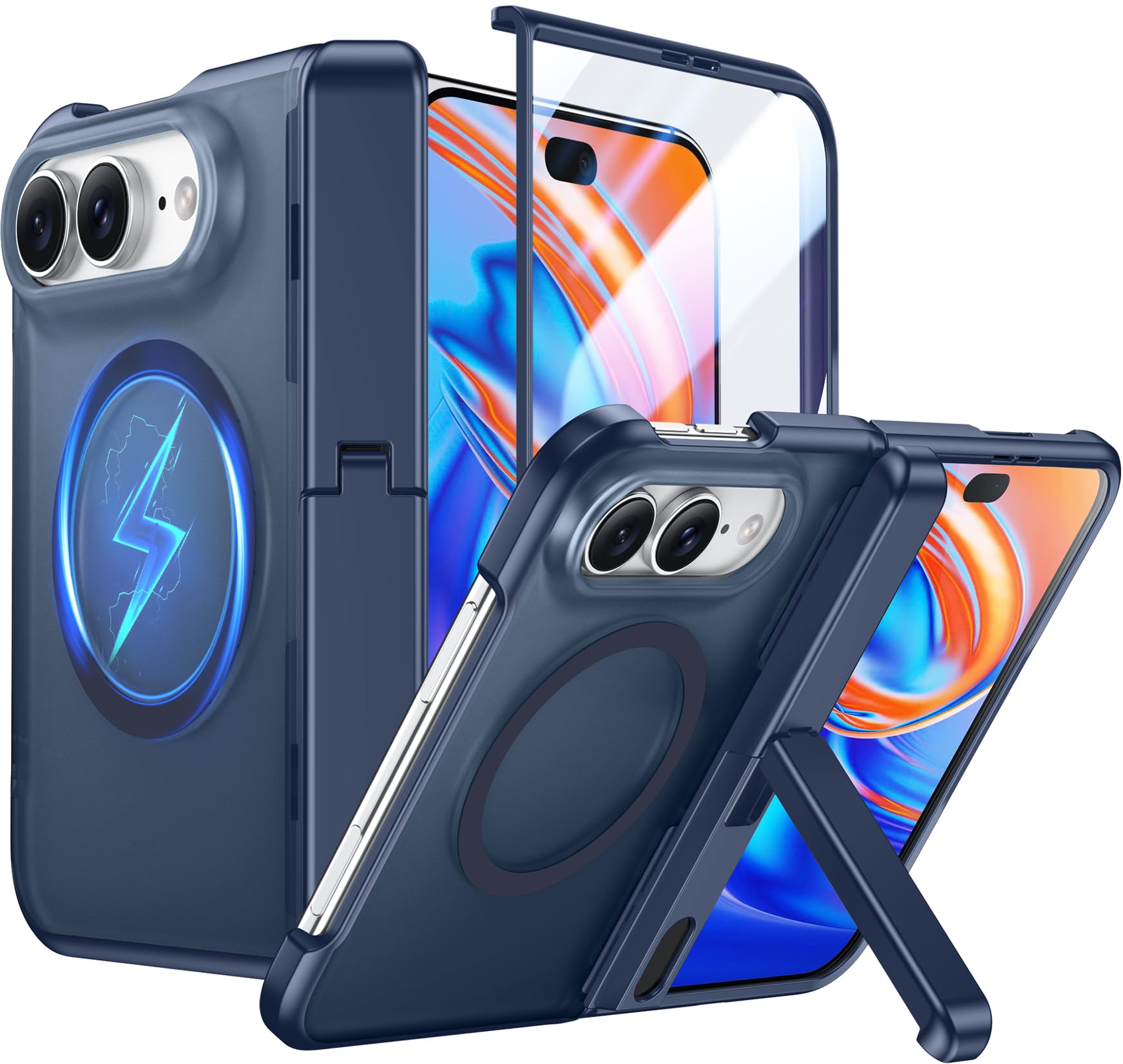 Custodia magnetica per telefono ultra pieghevole con supporto