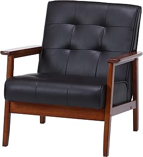 不二貿易 ソファ 1人掛け ソファー 一人掛け 肘付き 幅65×奥行73×高さ70cm ダークブラウン PU 合皮 天然木 お掃除ロボット通れる レトロ フレンズ 71156