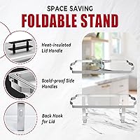 Vista 4 de IMACONE Juego de 6 Platos Calentadores de Buffet, Calentadores Rectangulares de Acero Inoxidable de 8QT y Conjuntos Calentadores de Buffet