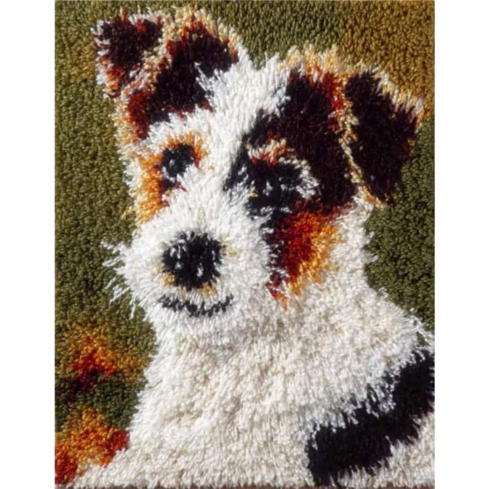 XDEGHUANGSS DIY Knüpfteppich Set Komplettes für Erwachsene & Anfänger,Beagle,Knüpfen-Set mit Werkzeug & Anleitung,zum Selbermachen von Teppichen & Kissen,Bastelset für Wohndeko-55x75cm