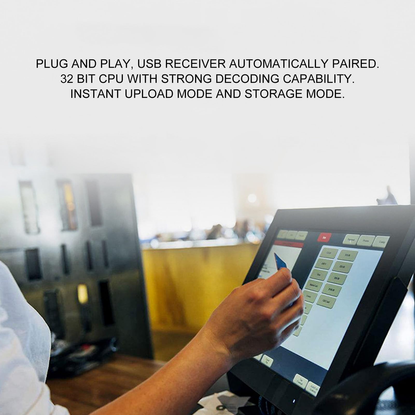 Lettore QR Portatile per Scanner di Codici a Barre con Scansione Automatica e Batteria Ricaricabile per Vendita Al Dettaglio e Logistica
