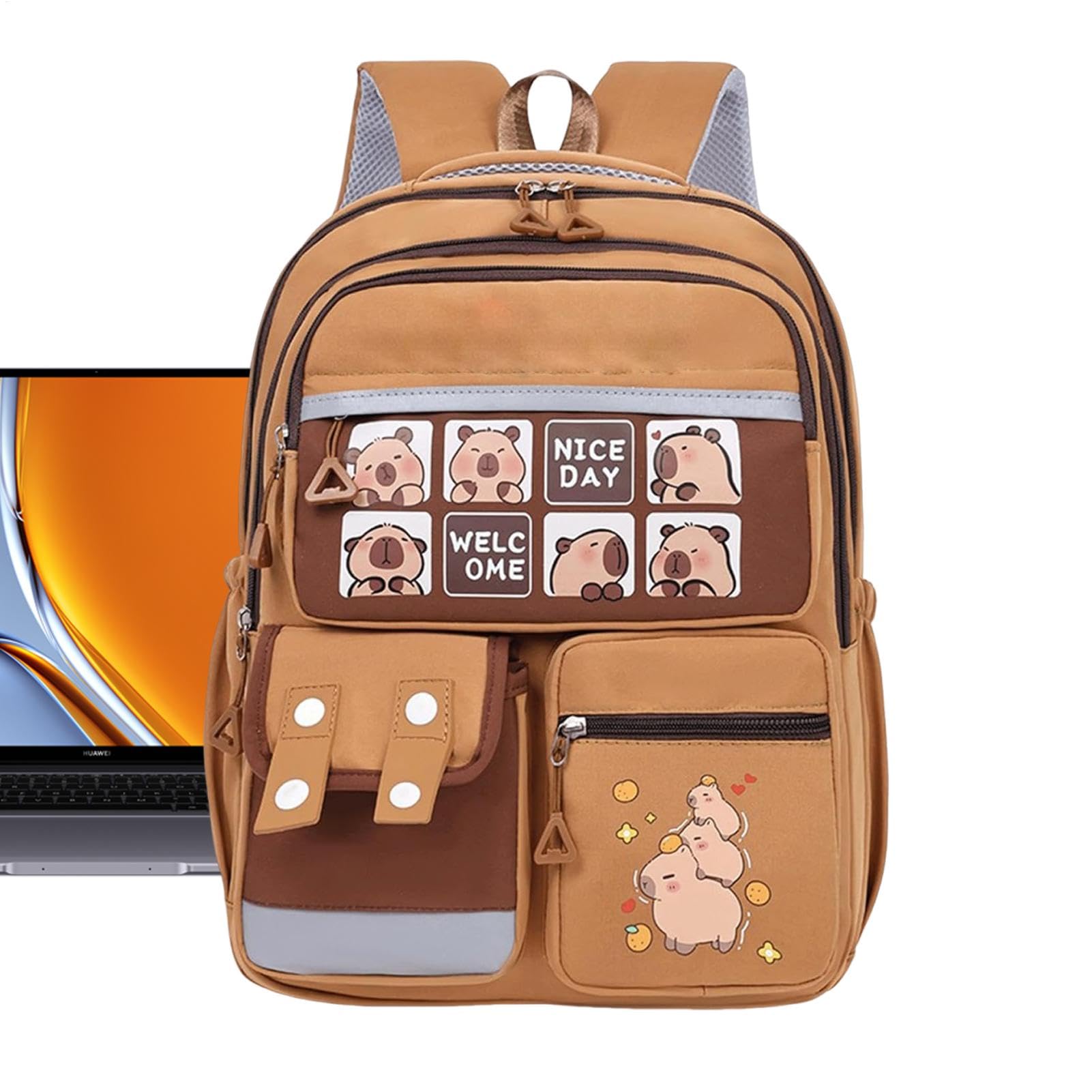 Sac à dos d'école Capybara idéal pour la rentrée des classes primaires - 8