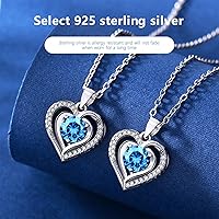 Vista 5 de Regalos para mujer, rosa real preservada en caja con collar de corazón, caja de joyería, regalo hecho a mano, rosa real eterna regalo para esposa