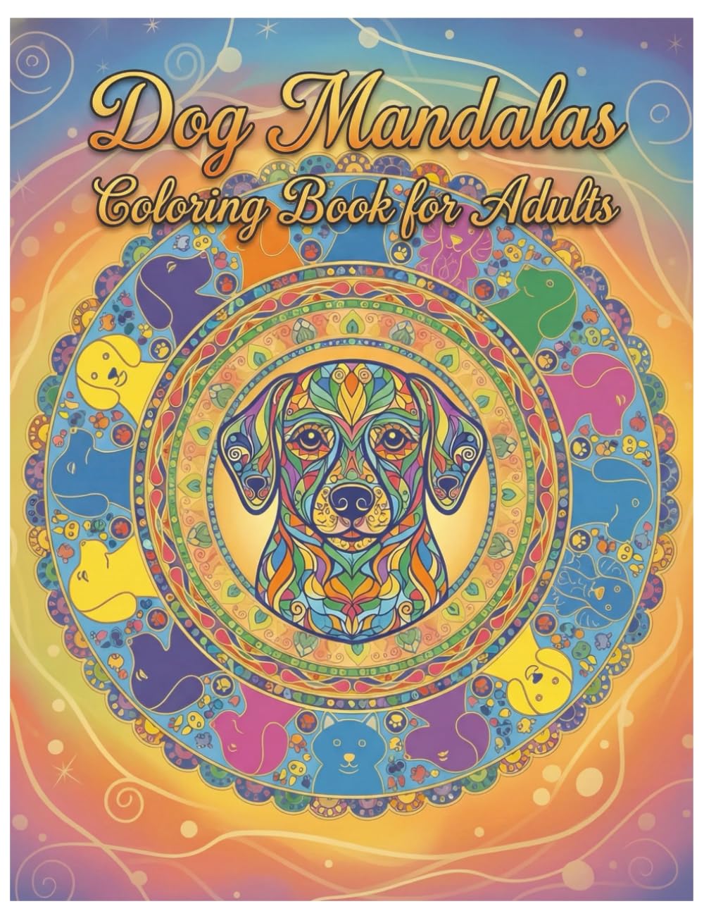 Dog Mandalas Coloring Book for Adults