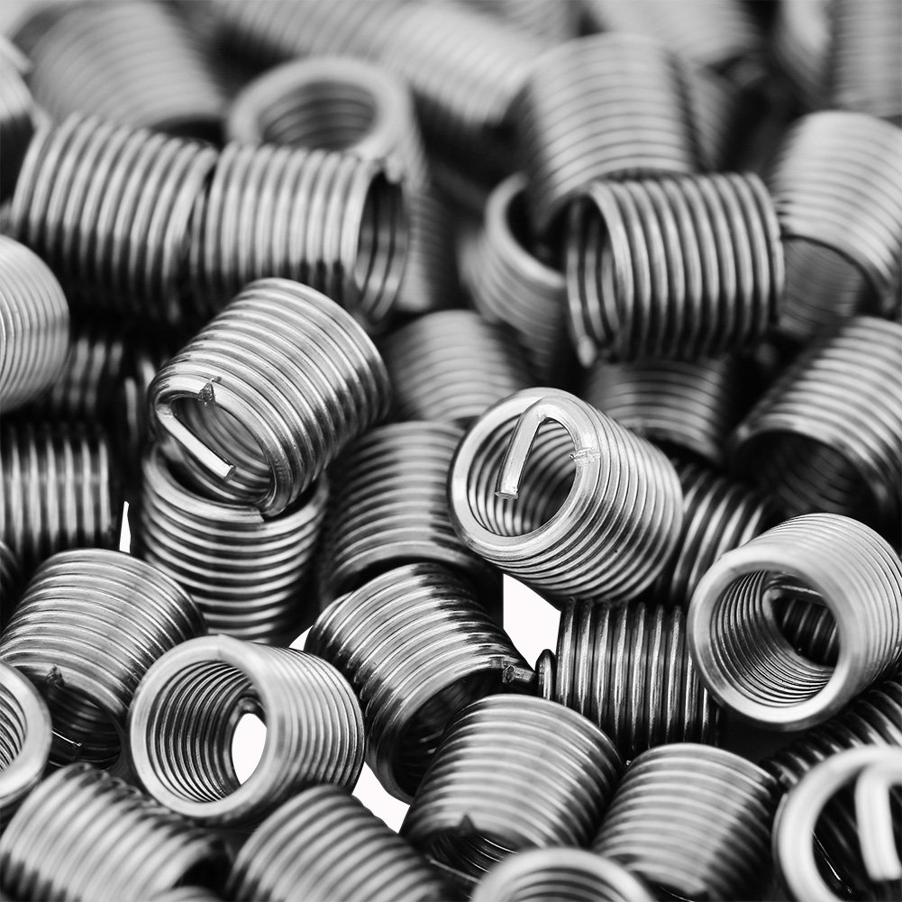 Set di 100 Inserti Filettati in Acciaio Inox 304, M5 x 0,8 x 2D, per Riparazione Filettatura