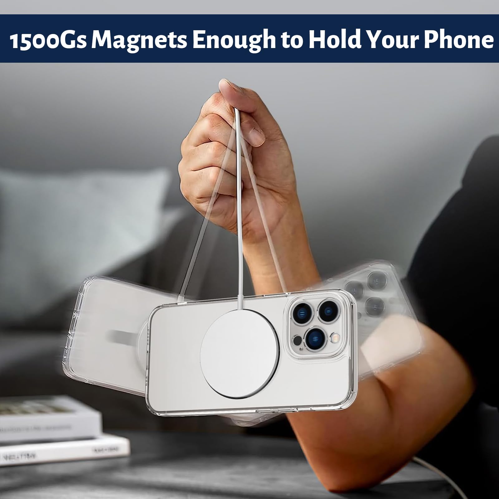 6 Pezzi Anelli Magnetici Universali Compatibili per Magsafe | Autocollanti per Custodia Smartphone | Adattatori per Ricarica Wireless iPhone Android