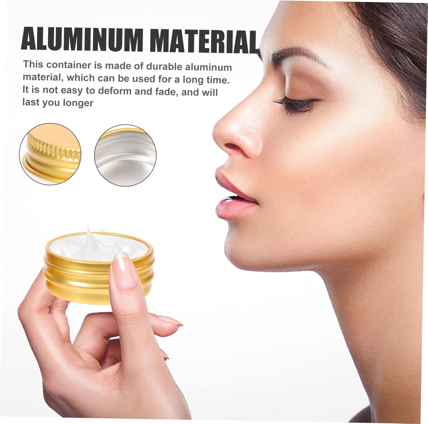 Luxshiny 72pcs Refillable Aluminum Tin Containers Round Jars Screw Lids for Candles Crafts and Storage Easy to Clean for Parties and Home Decor