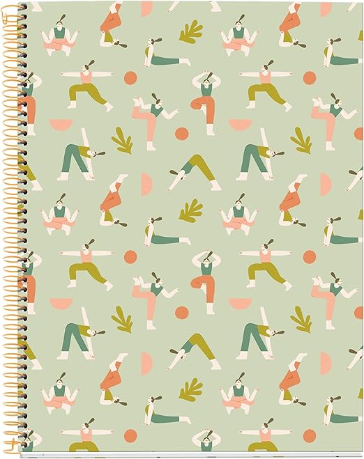 comprar papelería online bonita - papeleríabonita.com - cuaderno grande a4 libretas bonitas - Miquelrius - Cuaderno A4 (210 x 297 mm), 100 Hojas rayadas de 70 g/m², Cubierta de cartón rígido, 4 Bandas de color, Espiral, 4 taladros, Cuaderno rayado, Papelería bonita, Yoga