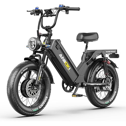 ANIIOKI eBikes for Adults, 200+ Miles Long Range Electric Bike, 28 MPH High Speed Commuting Ebikes, 70Ah Battery,20×4" Fat Tire All Terrain Ebike