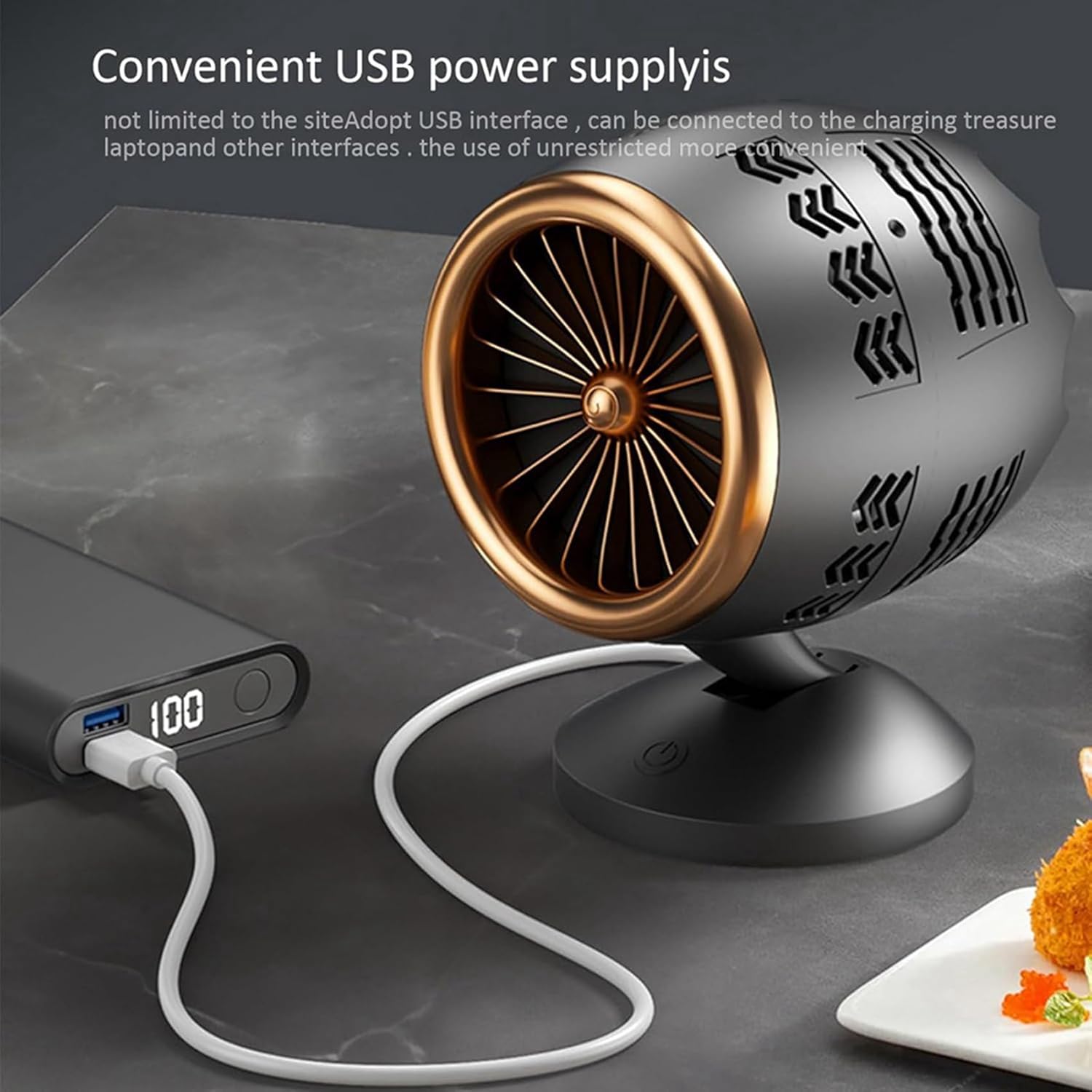 Desktop Range Hoods, Portable Kitchen Exhaust Fan USB Rechargeable, Portable Range Hood with Filter for BBQ, Hot Pot Easy to Use