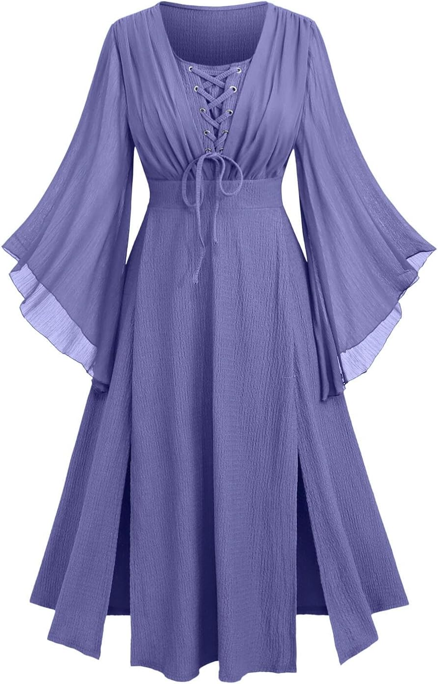 ROSE GAL Rosegal Plus Size Costumes Dress for Women Medieval Fairy Dress Mesh Halloween Costumes Dress Cosplay