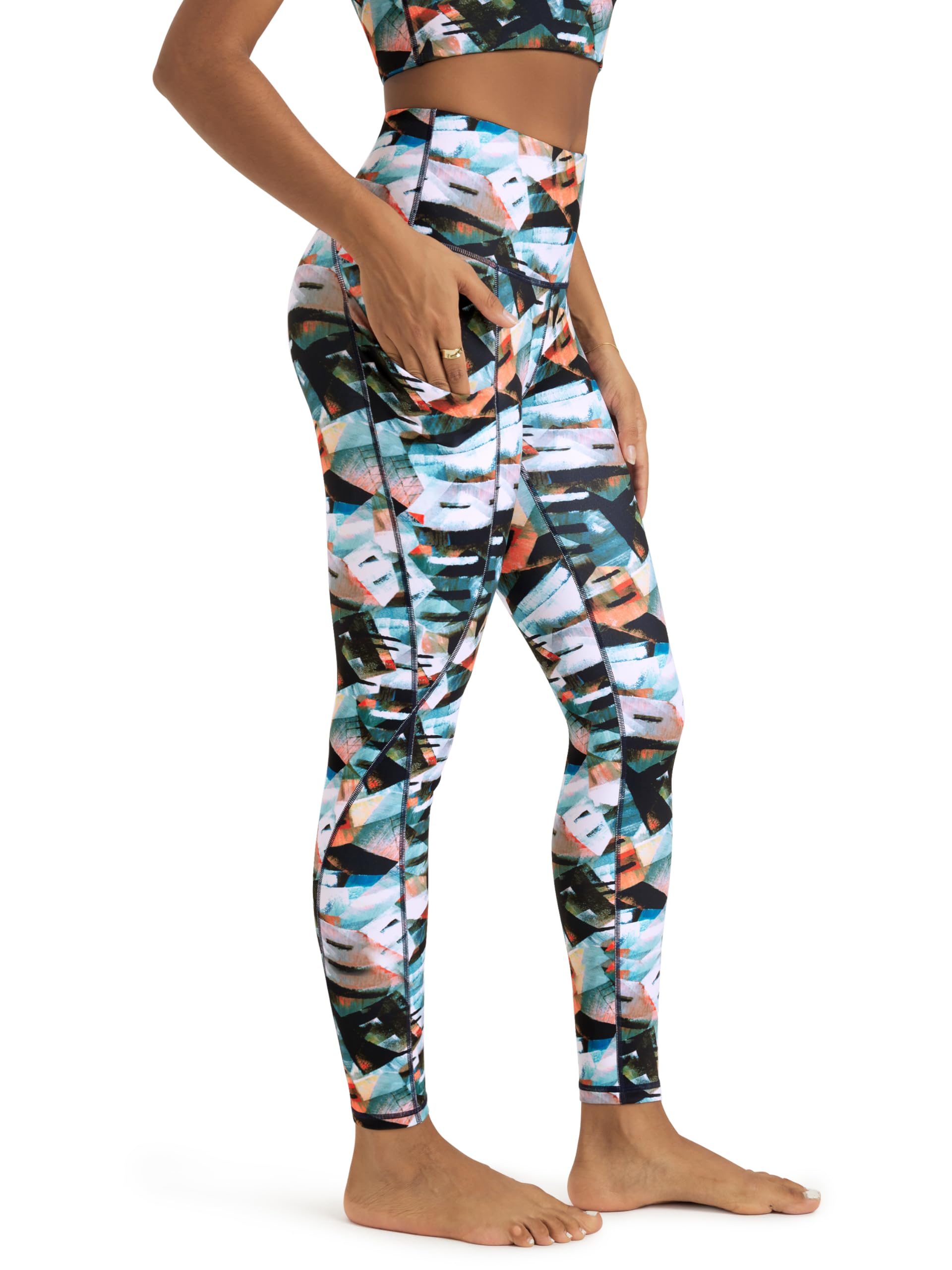 Women's High Waisted Yoga Leggings with Pockets, Tummy Control Non See Through Workout Athletic Running Yoga Pants