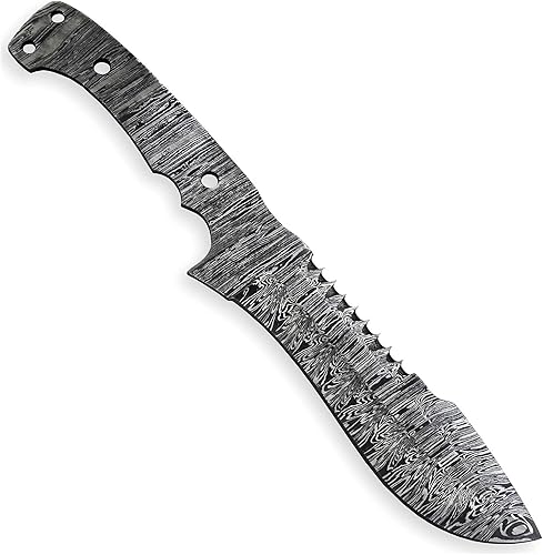 Miniatura 2 de Hercules Knives Hoja en blanco de acero de Damasco forjada a mano personalizada Hoja de cuchillo de caza táctica Rnager Hoja de Damasco Billet Hecho