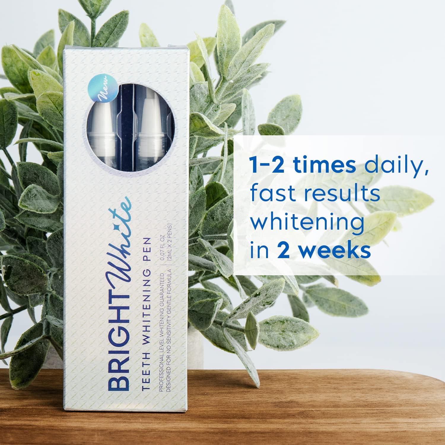 Teeth Whitening Pen (2 Pens), 35% Carbamide Peroxide, Fast Result, Painless and Effective, No Sensitivity, Travel Friendly, Confident White Smile, Natural Mint Flavor (White) : Everything Else