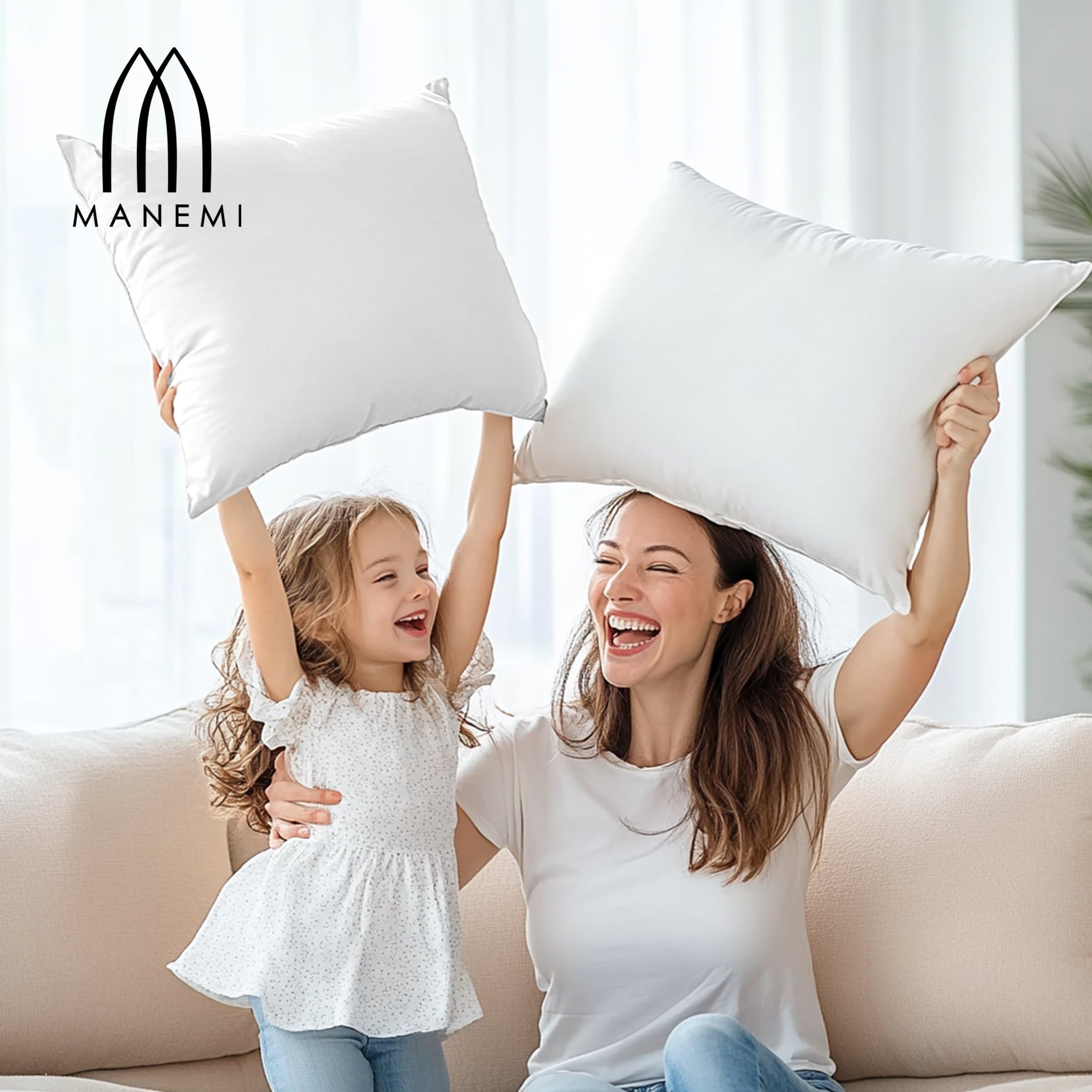 MANEMI Set 2 Almohadas Viscoelástica 40x105cm Transpirable, Relleno de Espuma de Memoria Fragmentada envueltos en Capas de Fibra, Funda de Aloe Vera, Experiencia de Sueño Fresca y Cómoda