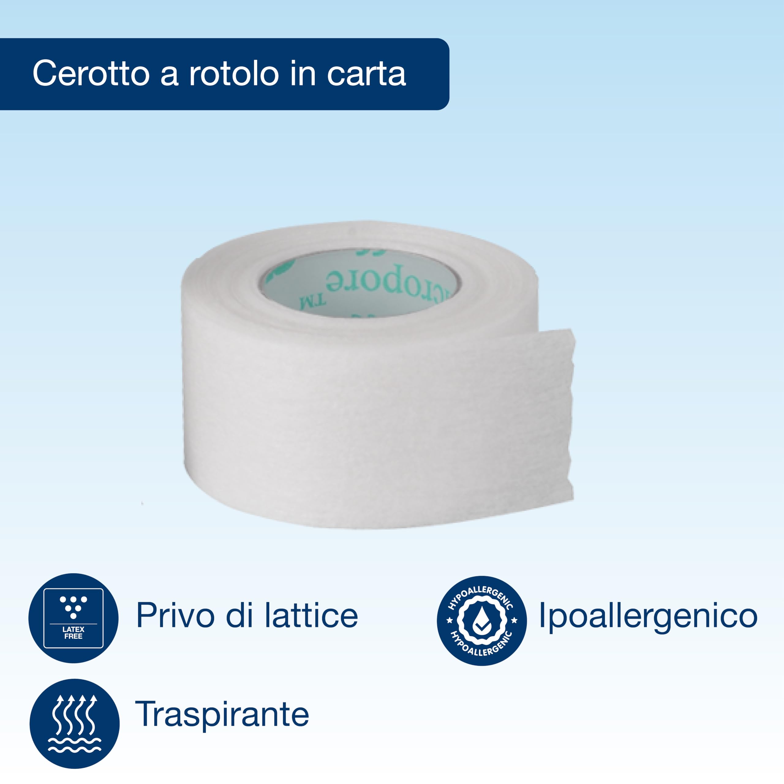 3M MICROPORE-h 25 mm x 9,14 m, 12 unidades
