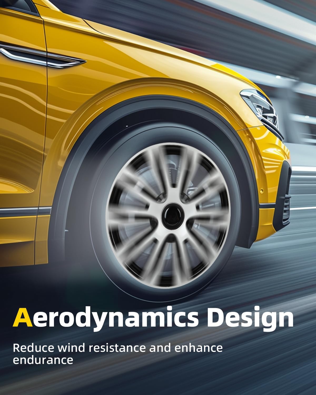 ROADFAR Gloss Black & Silver OEM Steel Wheel Hubcaps Rim 15" Wheel Covers Sold as a Complete Set of 4