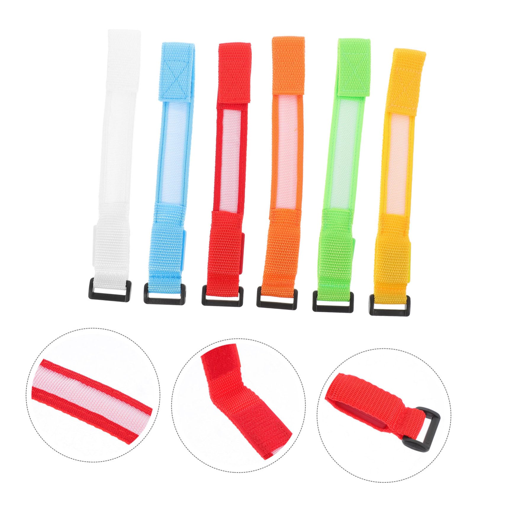 HEMOTON Data [ Set Da 6 Braccialetti Luminosi Led in Nylon, Cinture Da Polso Sportive Leggere Per Corsa Notturna e Attività All'aperto, Accessori Per Feste e Eventi