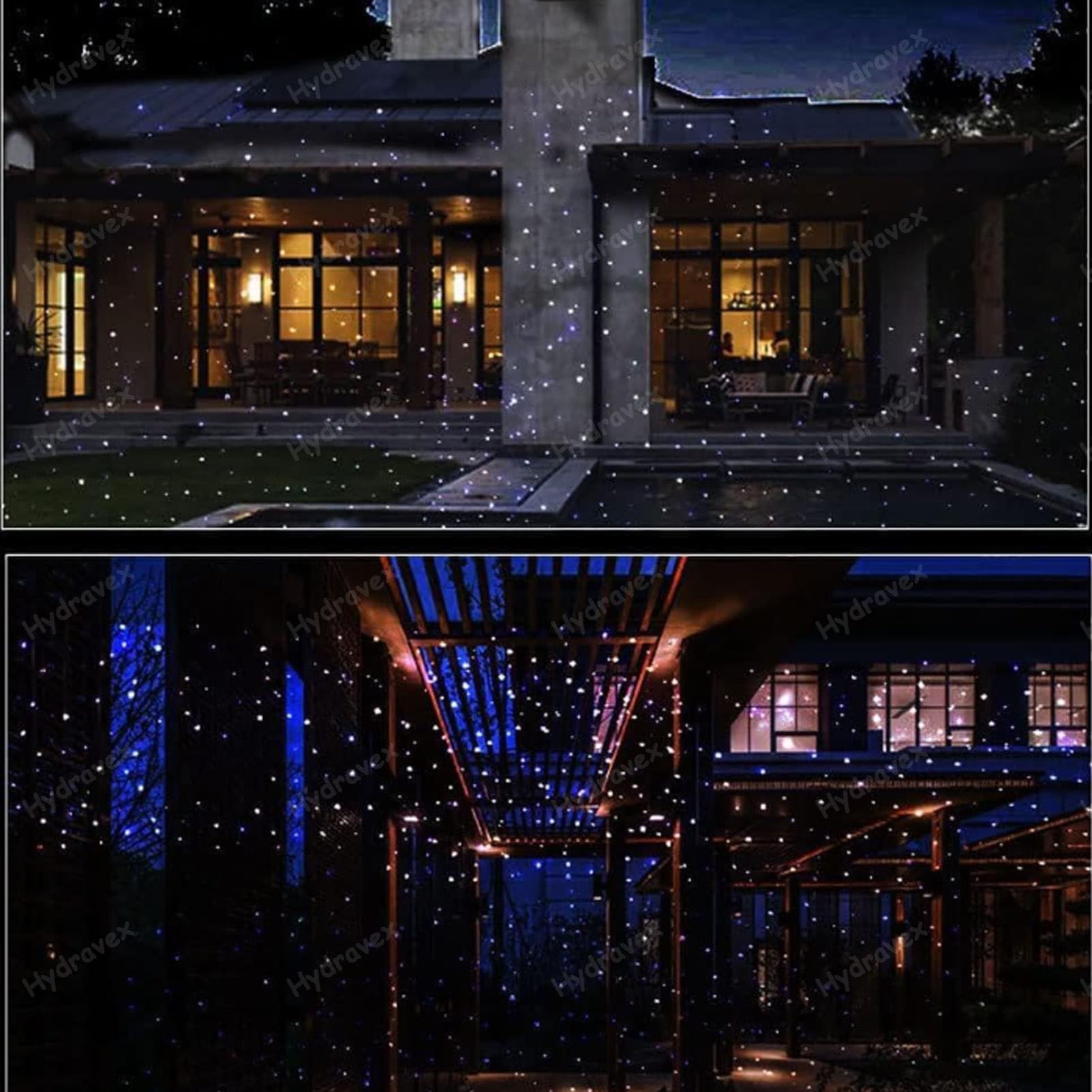 Proiettore di luci dinamiche Firefly, lampada proiettore dinamica natalizia impermeabile, luce LED per giardino, decorazione da patio, feste di Natale, vacanze, party, matrimonio,Couleur