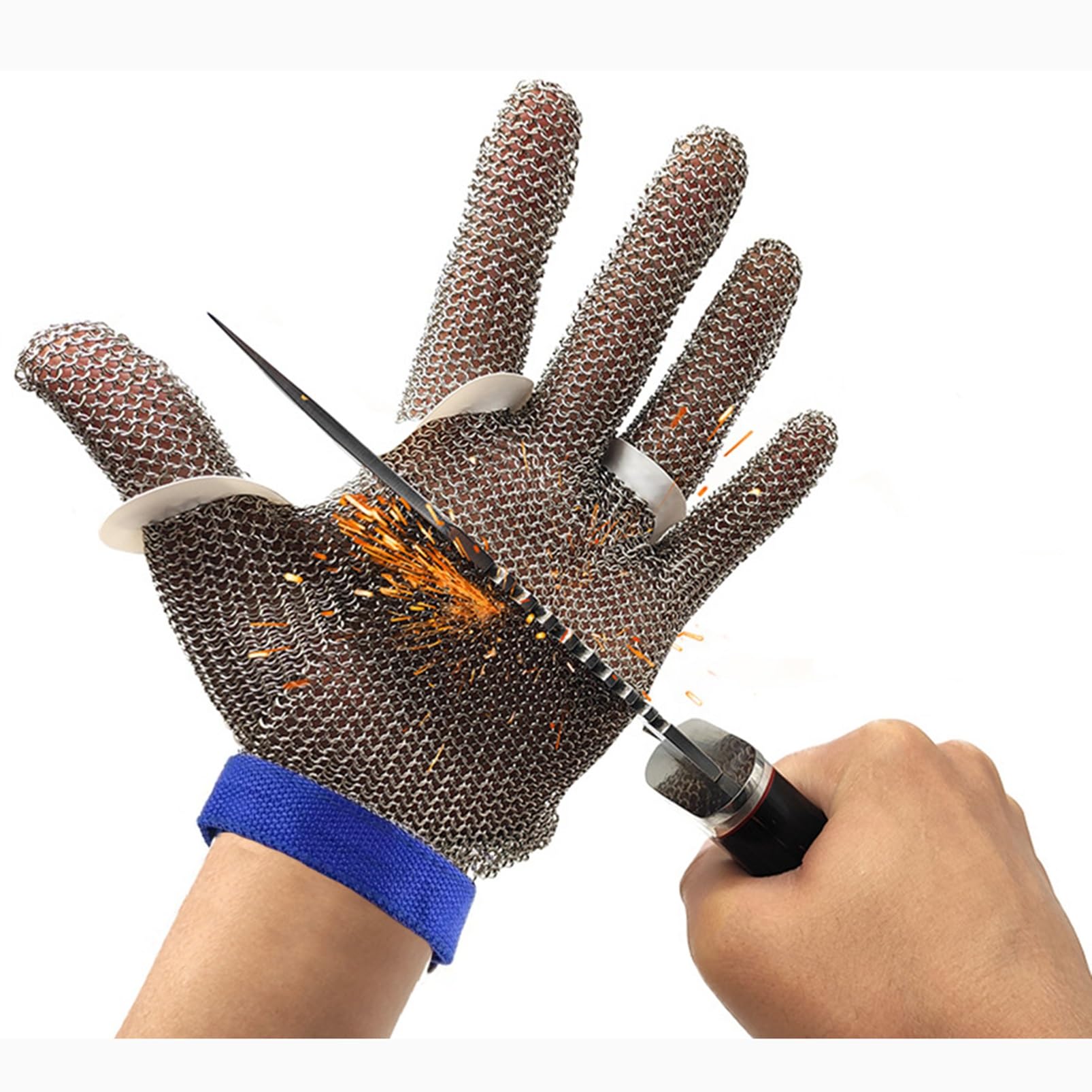 Guantes de Trabajo Anticorte 2pcs Breathable Cut Resistant Gloves, Level 9 Protection Kitchen Restaurant Slaughterhouse Anti Knife Gloves(/M)