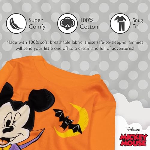 Miniatura 3 de Disney Unisex Kids' 2-piece Snug-fit Cotton Holiday Matching Pajama Set, Soft & Cute for Kids