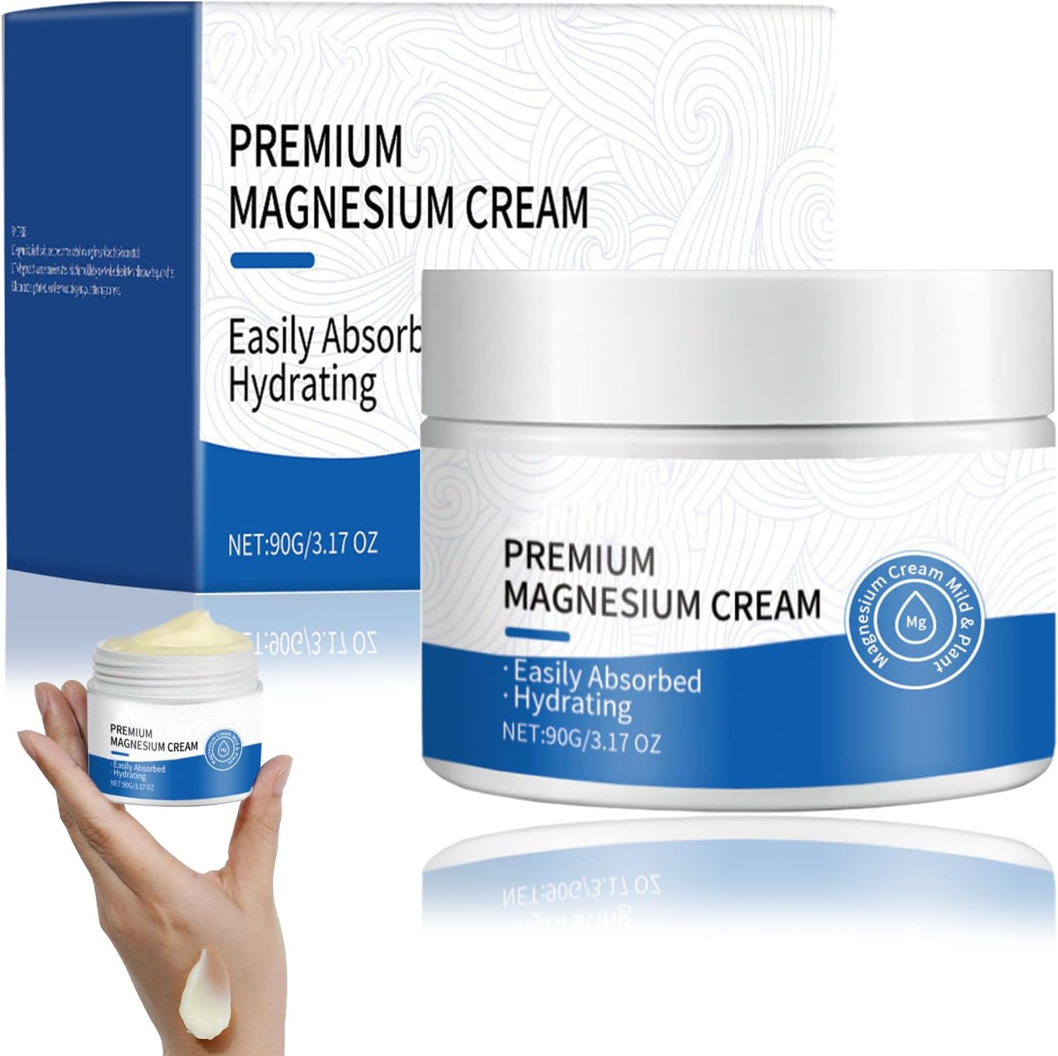 Magnesium Butter Natura Magnesium Cream, Magnesium Cream for Muscle Relaxation & Sleep Support, Magnesium Soothing Sleep Cream Moisturizing Body & Skin (90g)