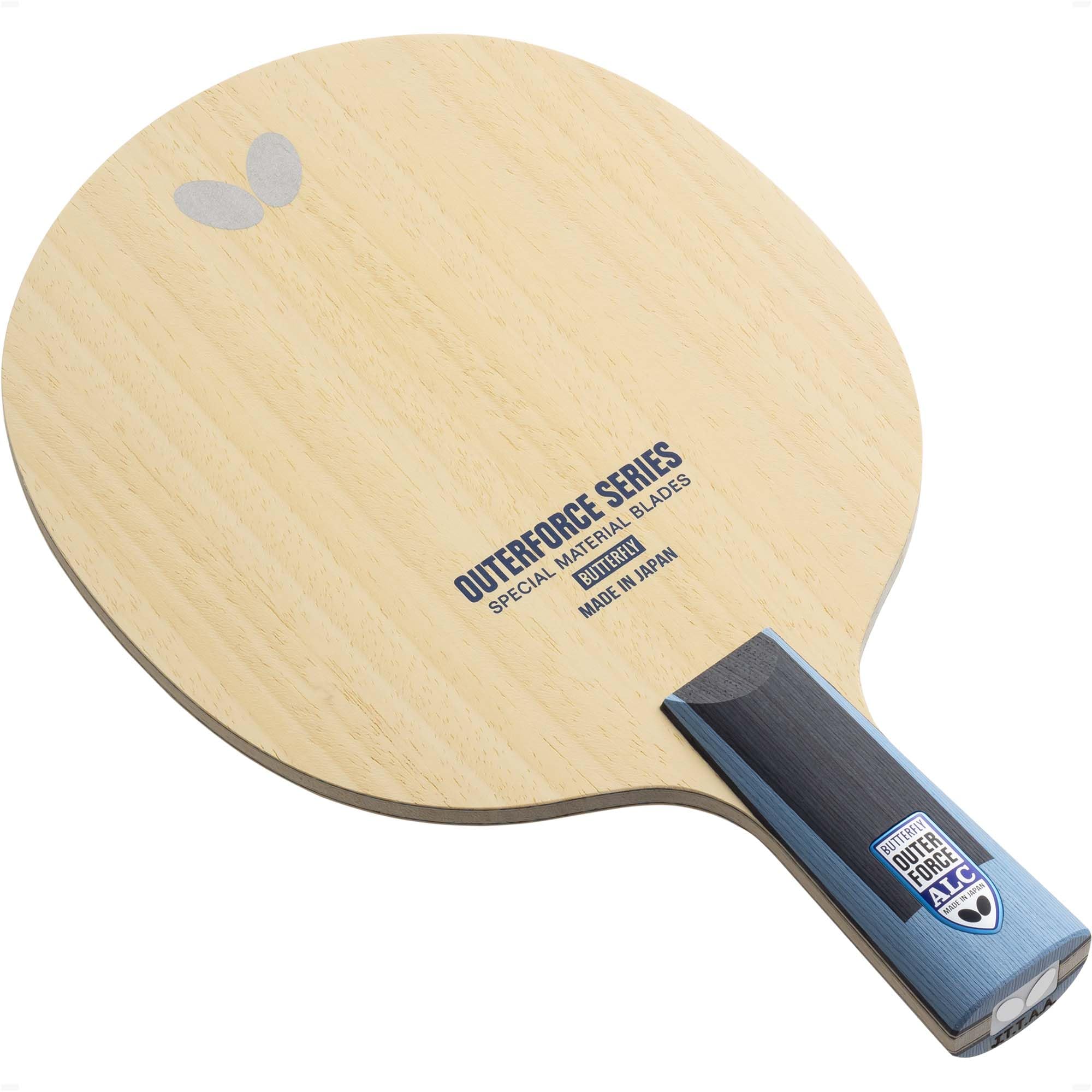 Butterfly Outerforce ALC CS Blade - Professional Table Tennis Blade - Arylate-Carbon Fiber Blade - Good for Traditional or Reverse Backhand Penhold Style - Made in Japan