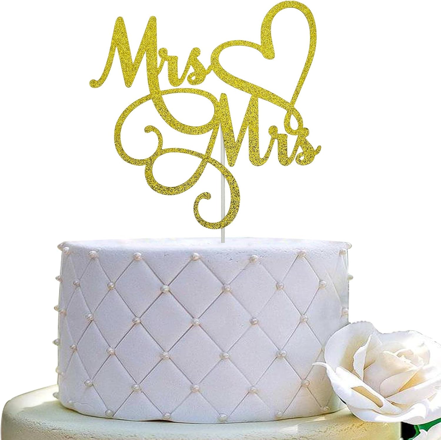 JIEEIN Mrs and Mrs Cake TopperWedding and Anniversary Cake