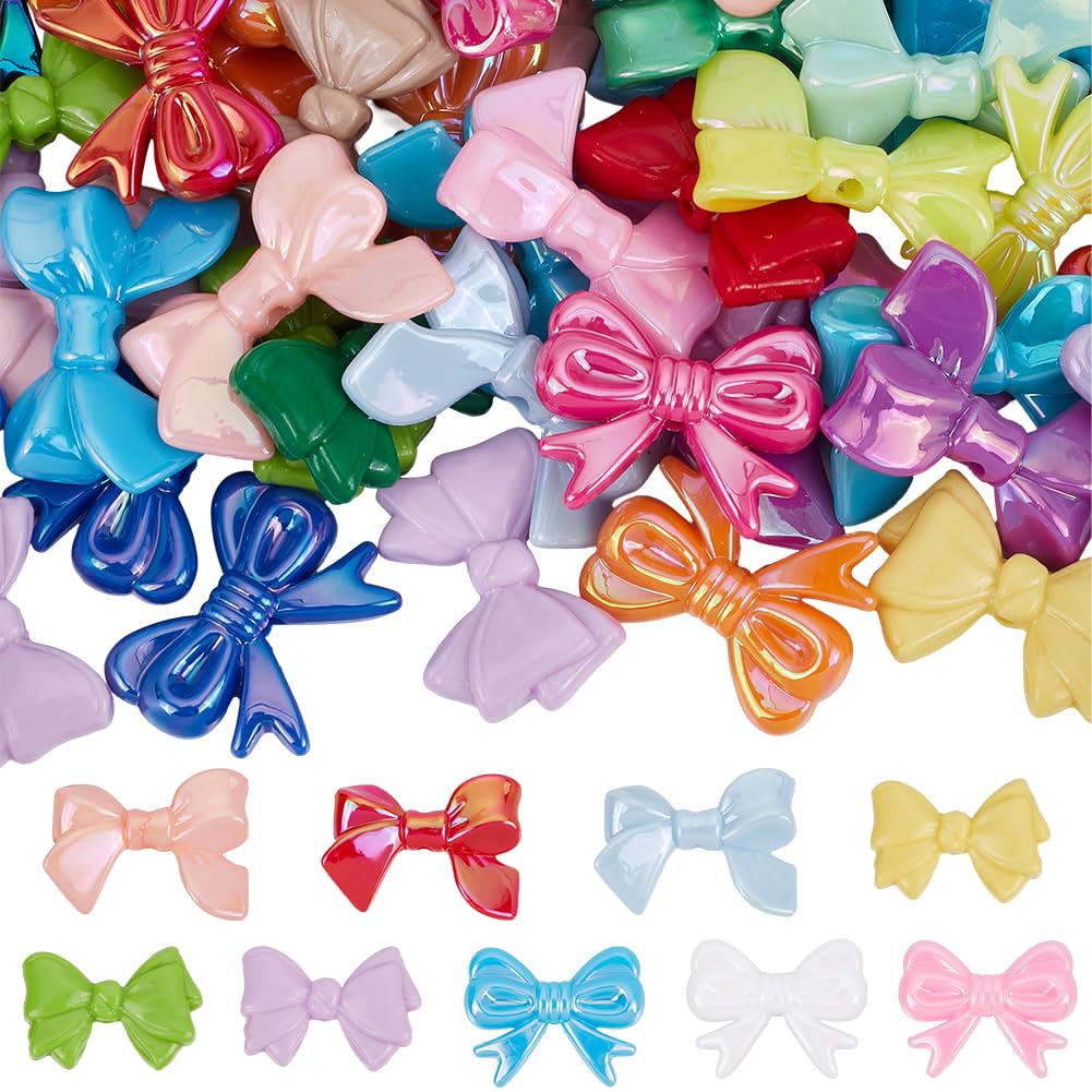 Nœuds colorés en acrylique pour personnaliser vos porte-clés et bracelets d'été