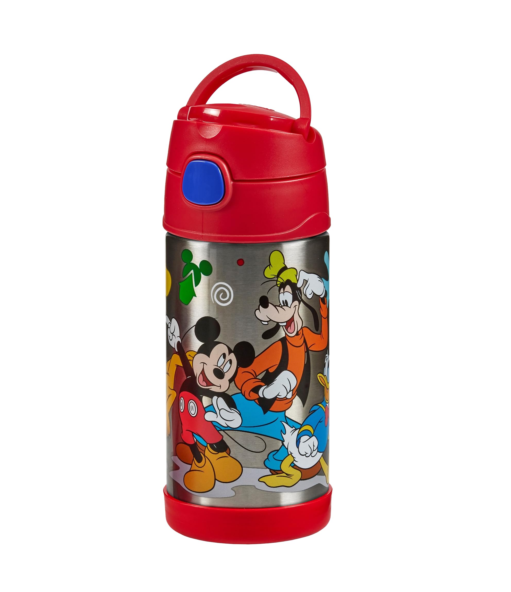 Thermos, Mickey & Friends Water Bottle (355ml), BPA Free, Stainless Steel, Spill Proof, Pop-Up Straw - Image 2