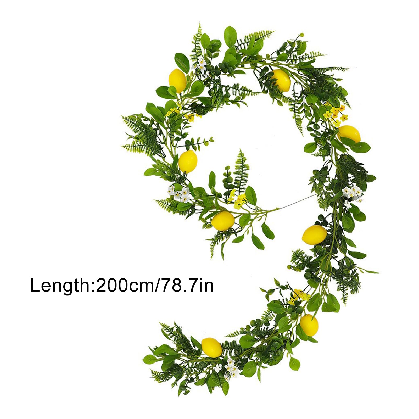YLSZHY Ghirlanda Di Limoni Artificiali, 1,8 M, Ghirlanda Di Frutta Artificiale Con Foglie Di Limone E Foglie Verdi, Per Porta D'ingresso, Parete, Decorazione Per La Casa - 9