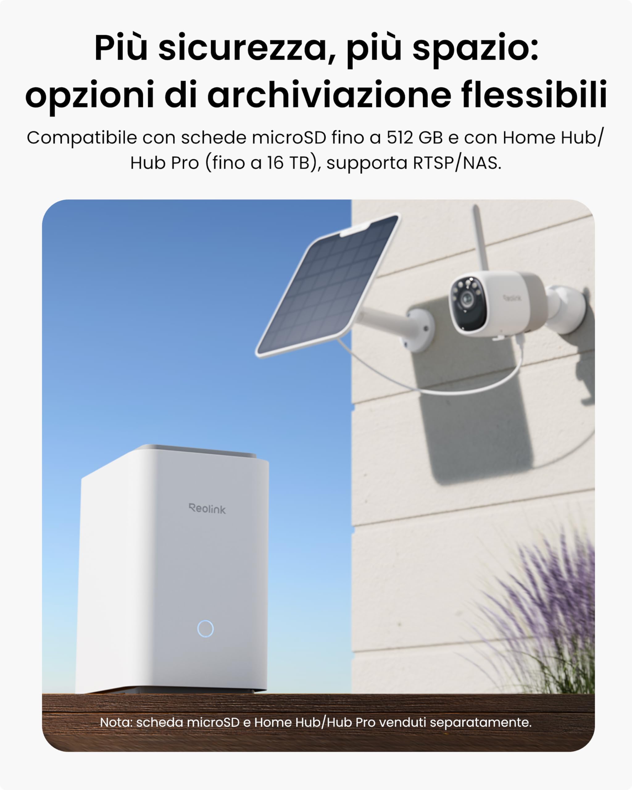 Reolink Altas, Telecamera WiFi Esterno Senza Fili 2K con Pannello Solare | Pre-registrazione, 4MP Visione Notturna ColorX, Batteria 20000mAh, AI Persone/Veicoli/Animali, 5GHz per Sorveglianza Esterna